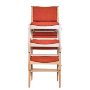 York Deluxe Stacking Wooden Upholstered Chapel & Church Chair