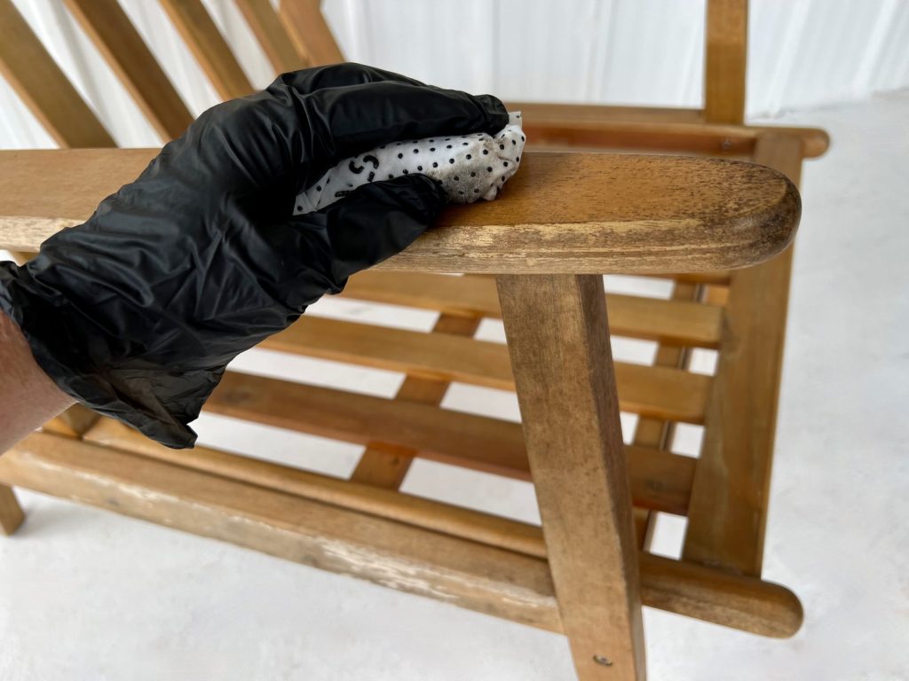 Cleaning church chair 