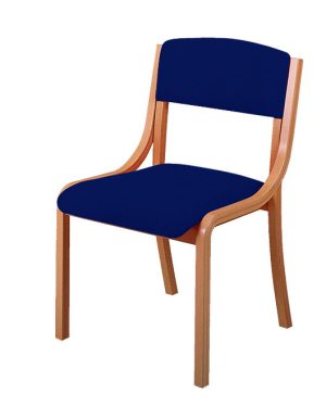 Lightweight Stacking Wooden Upholstered Chapel & Church Chair