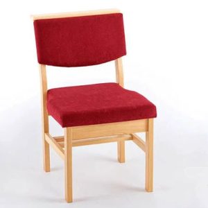 Faith Stacking Wooden Upholstered Chapel & Church Bench Chair.