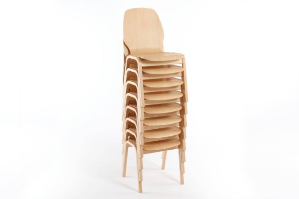 Valence Stacking Wooden  Chapel & Church Chair - Image 7