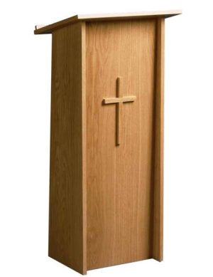 Box Lectern in Solid Oak – For Worship, Crematoria, and Chapels