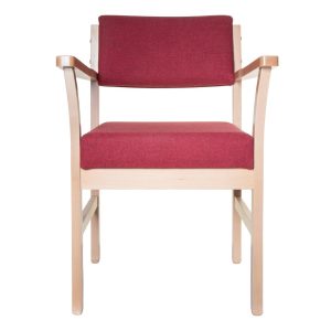 Winscombe Wooden Upholstered Chapel & Church Armchair – Solid Beech, Optional Book Storage and Linking