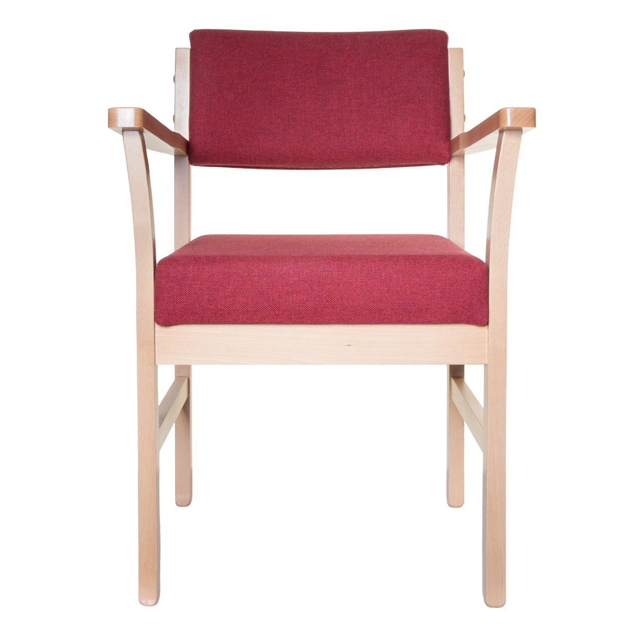 Winscombe Wooden Upholstered Chapel & Church Armchair – Solid Beech, Optional Book Storage and Linking